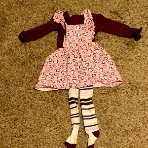 Heart Jumper Skirt Set
